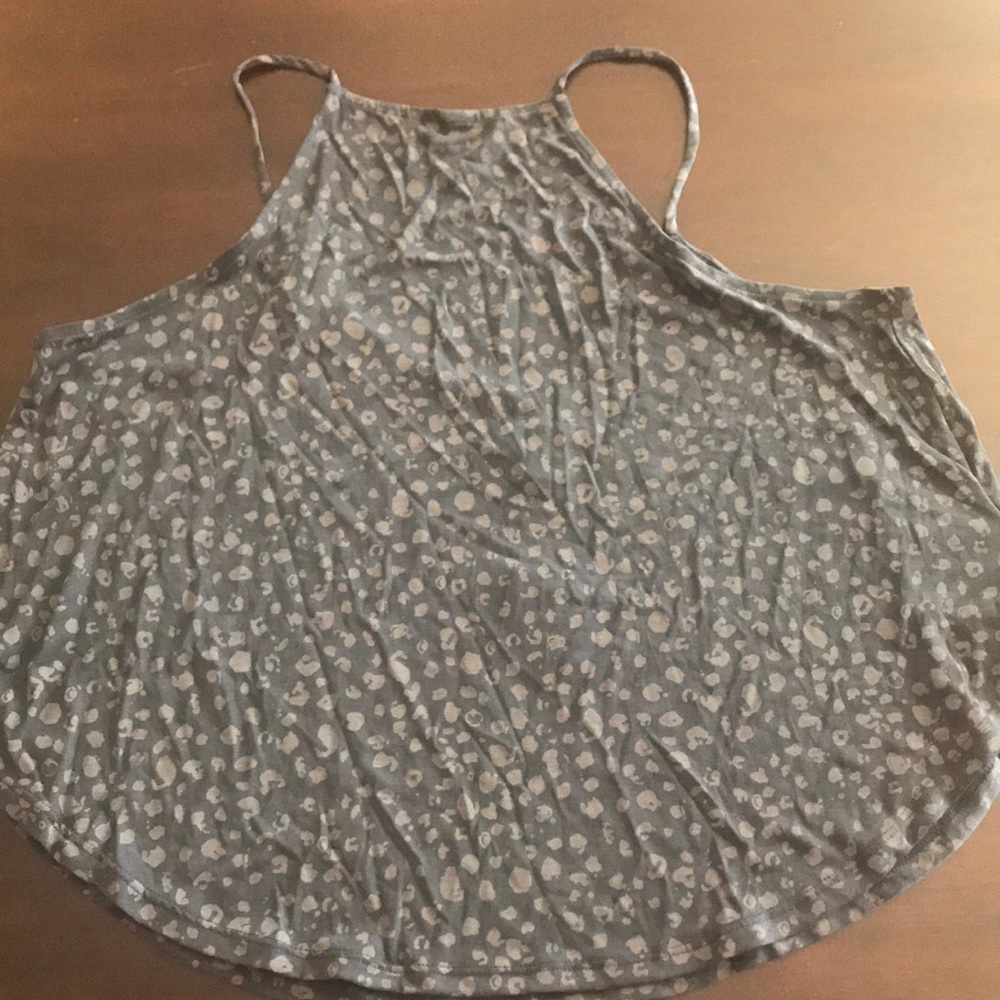 high neck cheetah print top